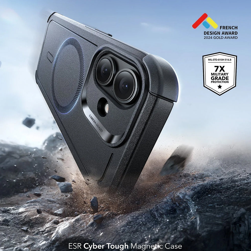 Husa MagSafe pentru Apple iPhone 17, ESR, Cyber, Neagra