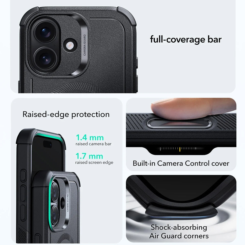 Husa MagSafe pentru Apple iPhone 17, ESR, Cyber, Neagra