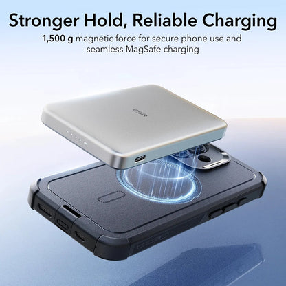 Husa MagSafe pentru Apple iPhone 17, ESR, Cyber, Neagra