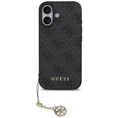 Husa MagSafe pentru Apple iPhone 17, Guess, 4G Charm Cradle, Neagra