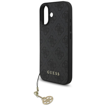 Husa MagSafe pentru Apple iPhone 17, Guess, 4G Charm Cradle, Neagra