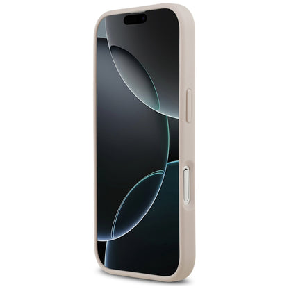 Husa MagSafe pentru Apple iPhone 17, Guess, 4G Circle Classic Logo, Roz