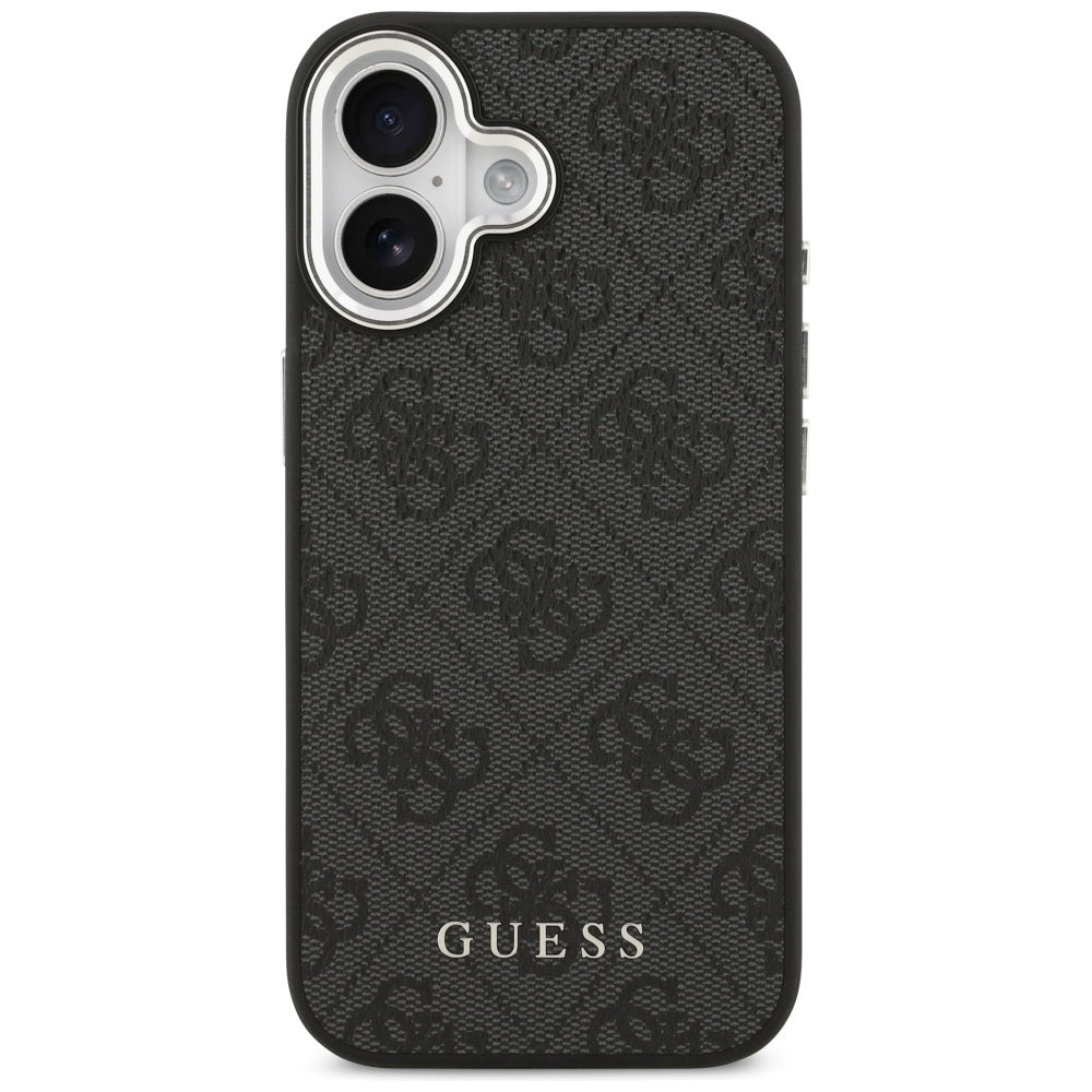 Husa MagSafe pentru Apple iPhone 17, Guess, 4G Classic Logo, Neagra