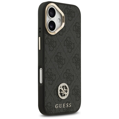 Husa MagSafe pentru Apple iPhone 17, Guess, 4G Strass Logo, Neagra