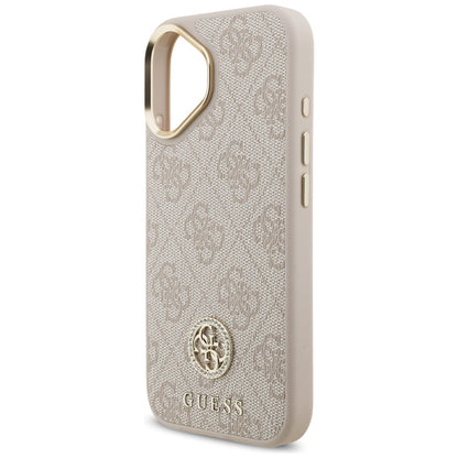 Husa MagSafe pentru Apple iPhone 17, Guess, 4G Strass Logo, Roz