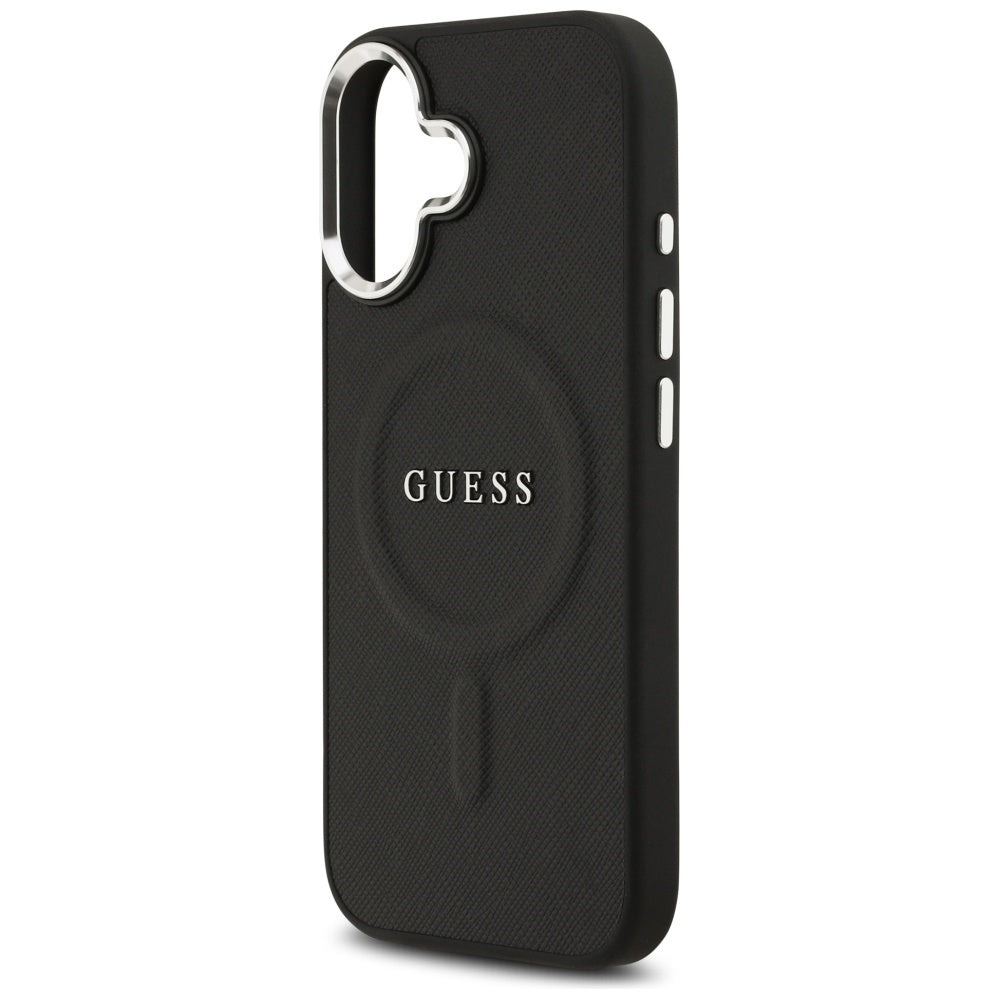 Husa MagSafe pentru Apple iPhone 17, Guess, Classic Logo, Neagra
