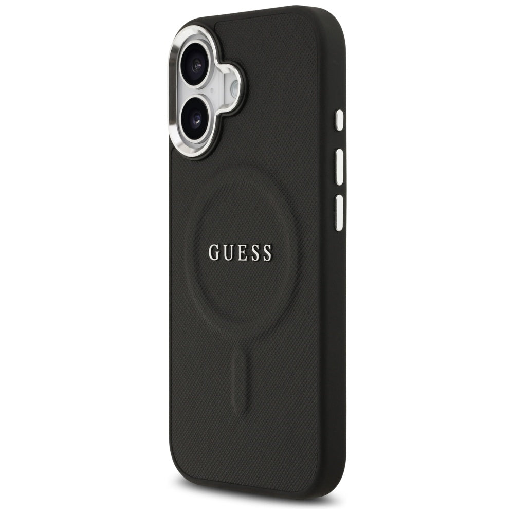 Husa MagSafe pentru Apple iPhone 17, Guess, Classic Logo, Neagra