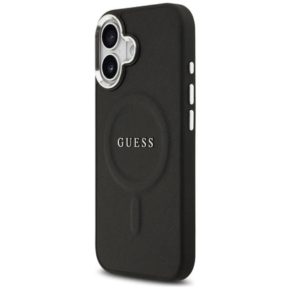 Husa MagSafe pentru Apple iPhone 17, Guess, Classic Logo, Neagra