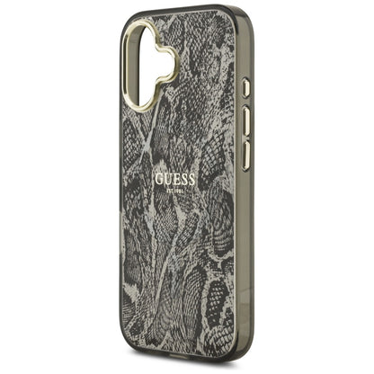 Husa MagSafe pentru Apple iPhone 17, Guess, Python Pattern, Neagra