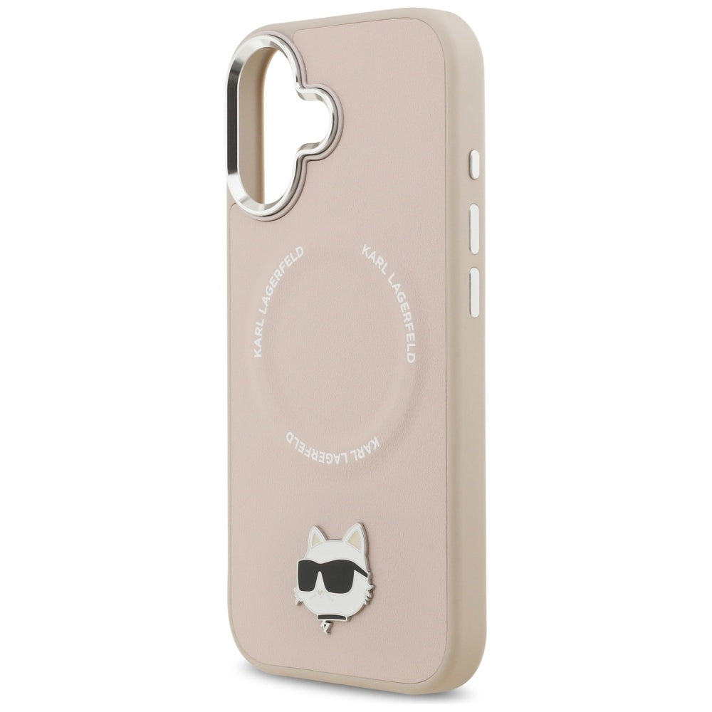 Husa MagSafe pentru Apple iPhone 17, Karl Lagerfeld, Choupette Pin, Roz