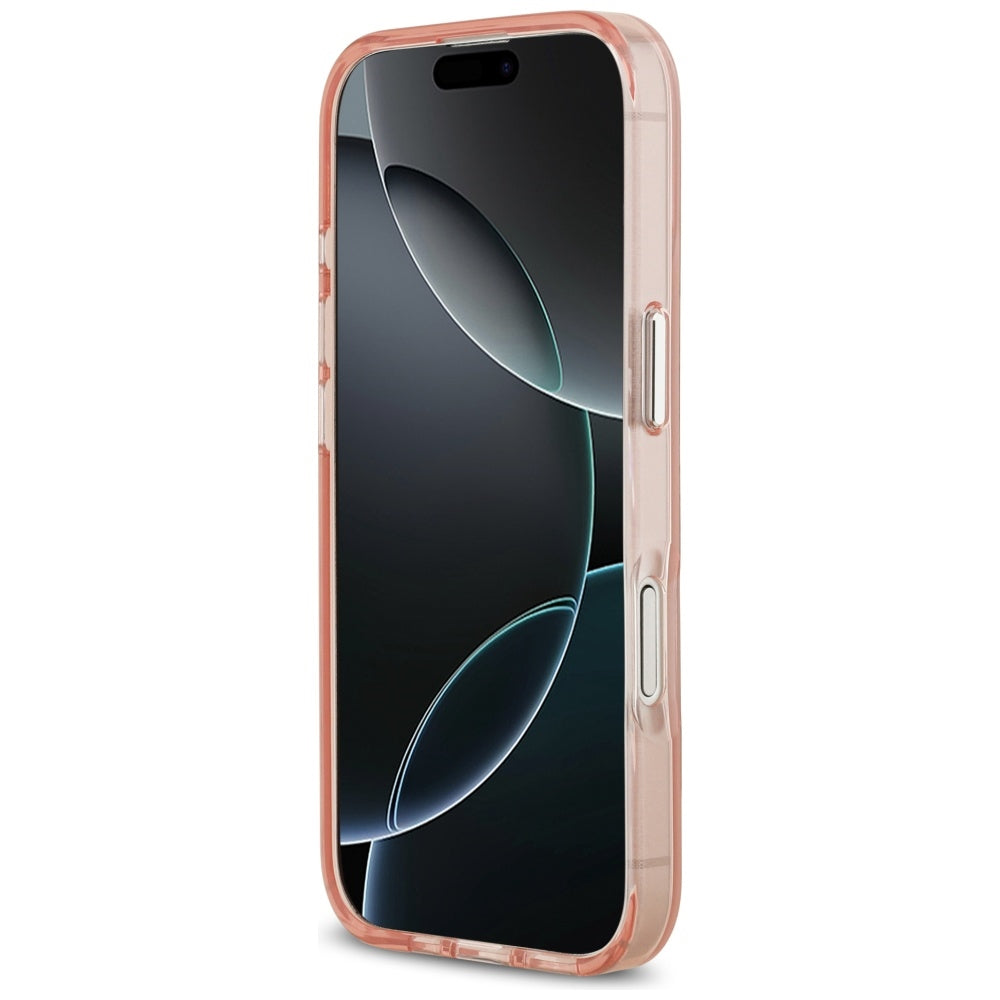 Husa MagSafe pentru Apple iPhone 17, Karl Lagerfeld, IML Aquarelle Logo Choupette, Roz