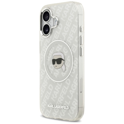 Husa MagSafe pentru Apple iPhone 17, Karl Lagerfeld, IML Karl`s Head, Gri