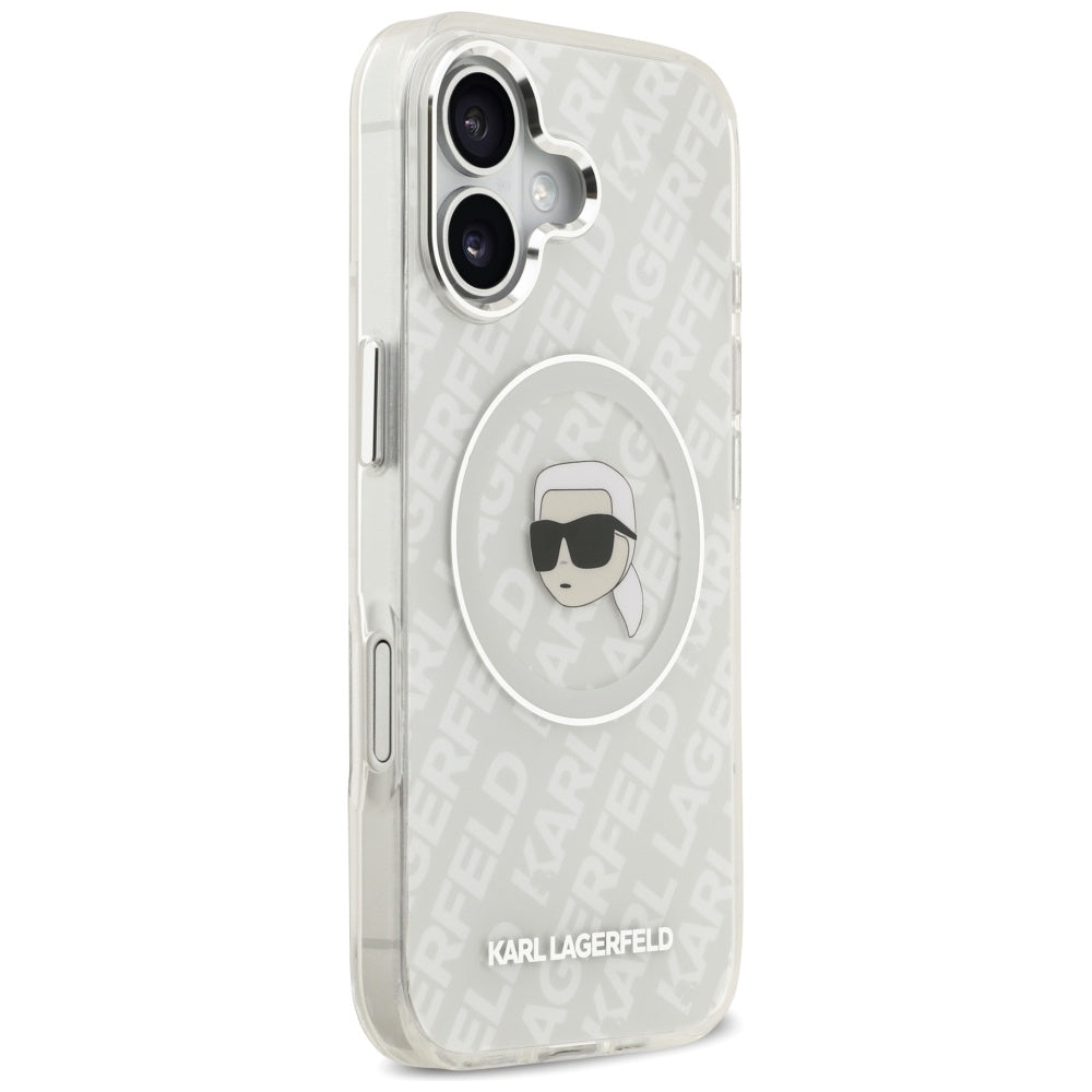 Husa MagSafe pentru Apple iPhone 17, Karl Lagerfeld, IML Karl`s Head, Gri