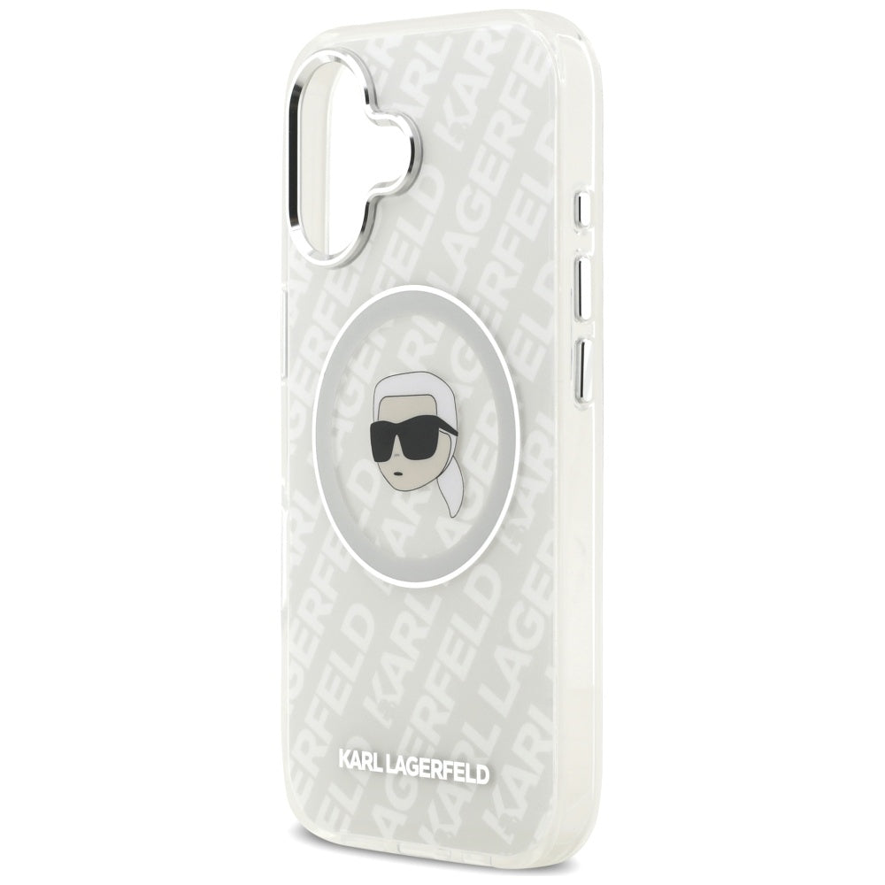 Husa MagSafe pentru Apple iPhone 17, Karl Lagerfeld, IML Karl`s Head, Gri