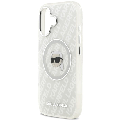 Husa MagSafe pentru Apple iPhone 17, Karl Lagerfeld, IML Karl`s Head, Gri