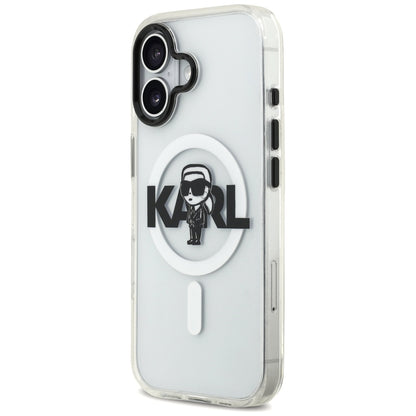 Husa MagSafe pentru Apple iPhone 17, Karl Lagerfeld, IML Sketch Logo Karl, Transparenta