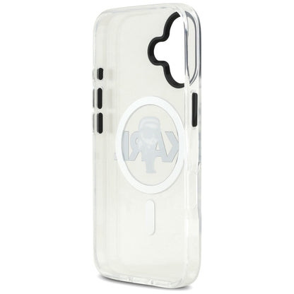Husa MagSafe pentru Apple iPhone 17, Karl Lagerfeld, IML Sketch Logo Karl, Transparenta