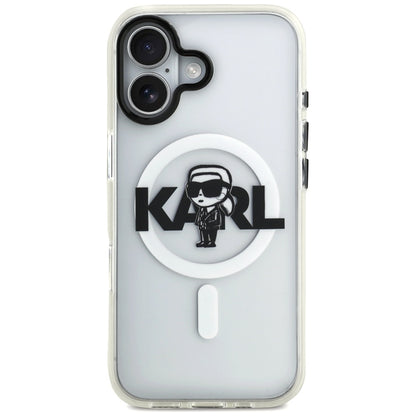 Husa MagSafe pentru Apple iPhone 17, Karl Lagerfeld, IML Sketch Logo Karl, Transparenta