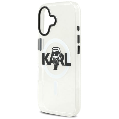 Husa MagSafe pentru Apple iPhone 17, Karl Lagerfeld, IML Sketch Logo Karl, Transparenta