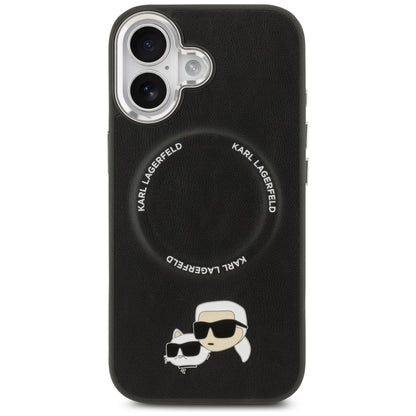 Husa MagSafe pentru Apple iPhone 17, Karl Lagerfeld, Karl & Choupette Pins, Neagra