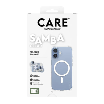 Husa MagSafe pentru Apple iPhone 17, PanzerGlass, Care Fashionable, Transparenta Alba