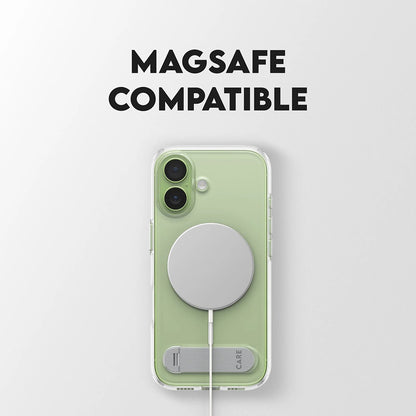 Husa MagSafe pentru Apple iPhone 17, PanzerGlass, Care Feature Kickstand, Transparenta