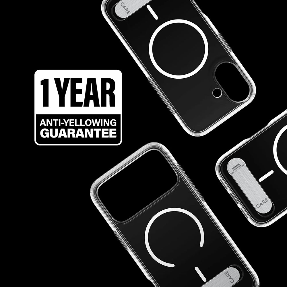 Husa MagSafe pentru Apple iPhone 17, PanzerGlass, Care Feature Kickstand, Transparenta