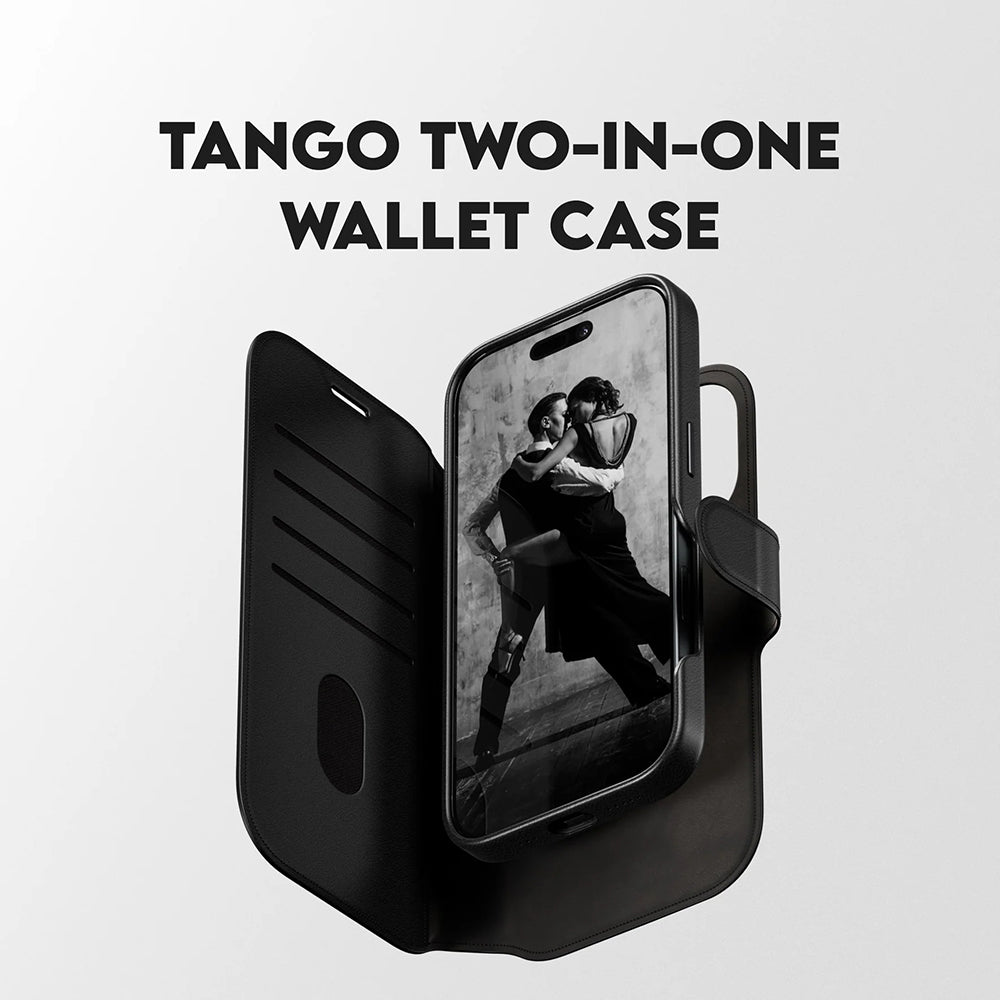 Husa MagSafe pentru Apple iPhone 17, PanzerGlass, Care Feature Tango Two-in-One, Neagra