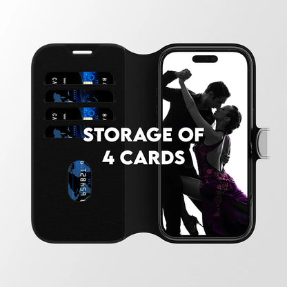 Husa MagSafe pentru Apple iPhone 17, PanzerGlass, Care Feature Tango Two-in-One, Neagra