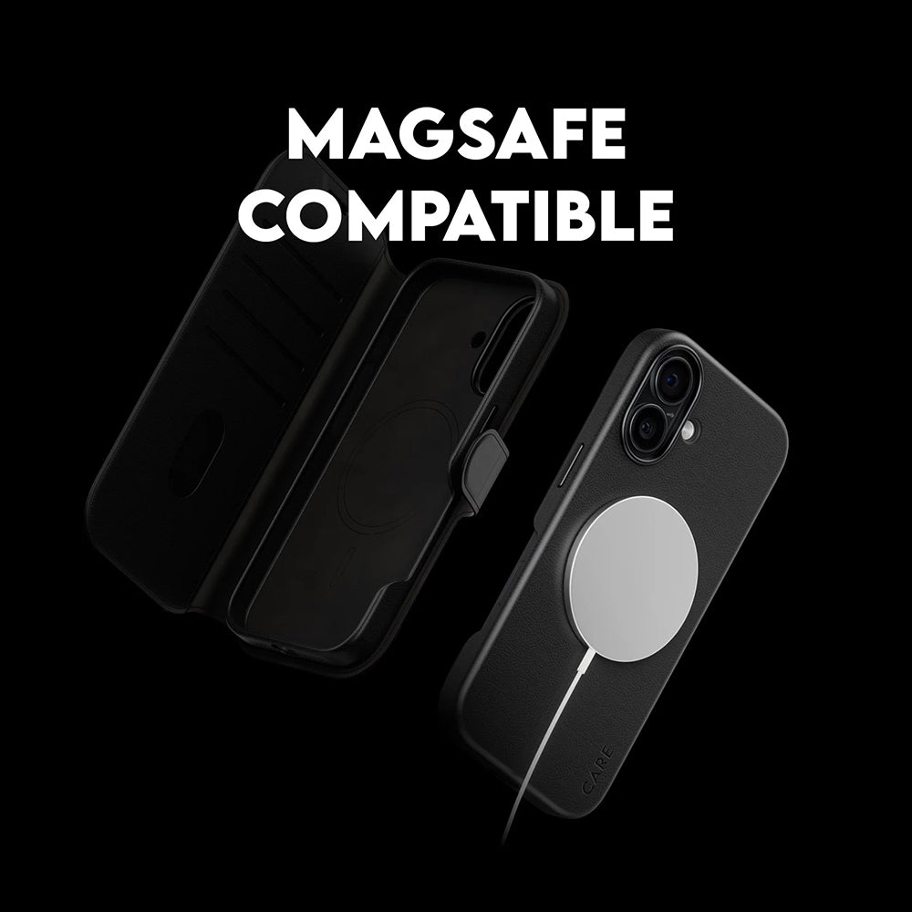 Husa MagSafe pentru Apple iPhone 17, PanzerGlass, Care Feature Tango Two-in-One, Neagra
