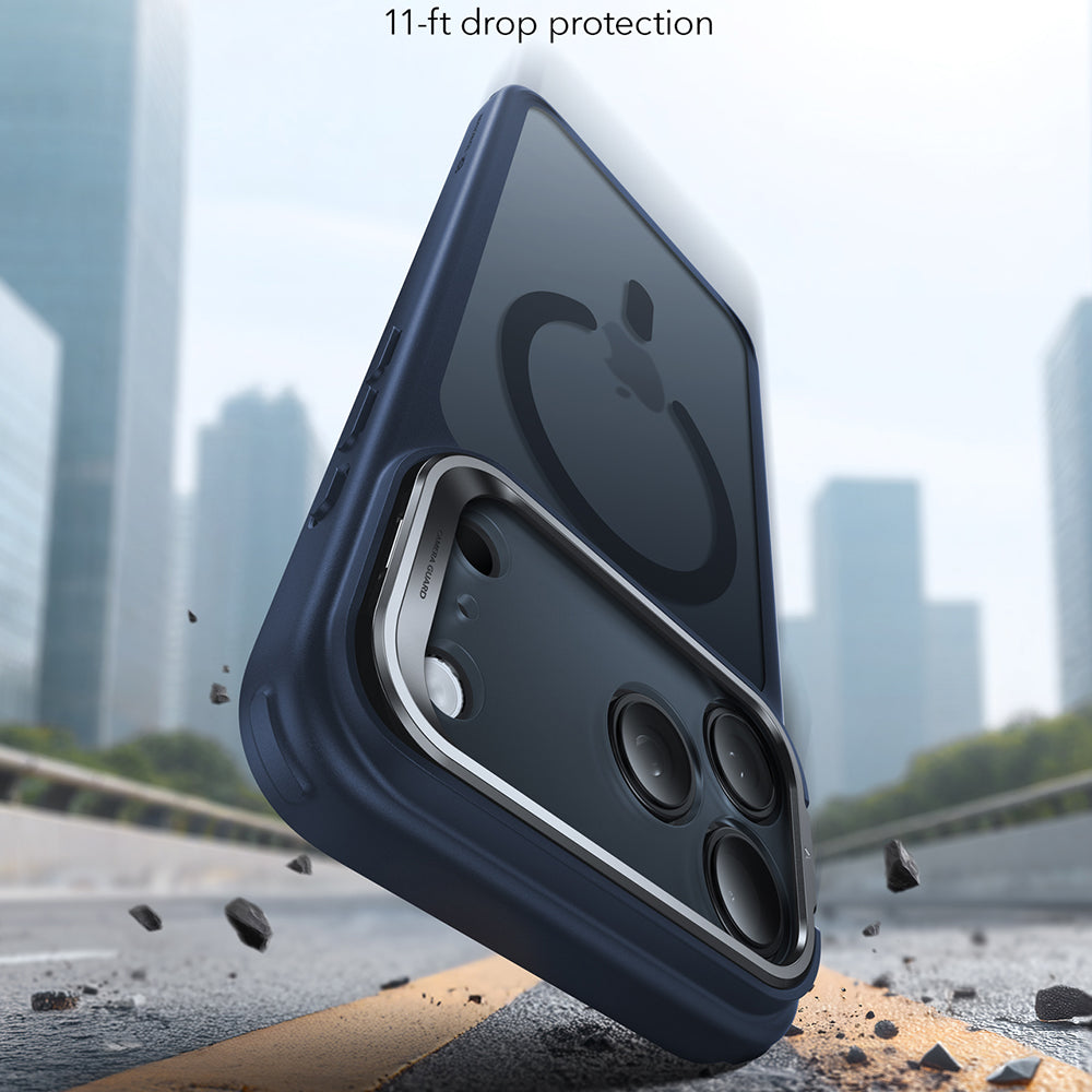 Husa MagSafe pentru Apple iPhone 17 Pro, ESR, Classic Hybrid Kickstand, Albastra Satinata