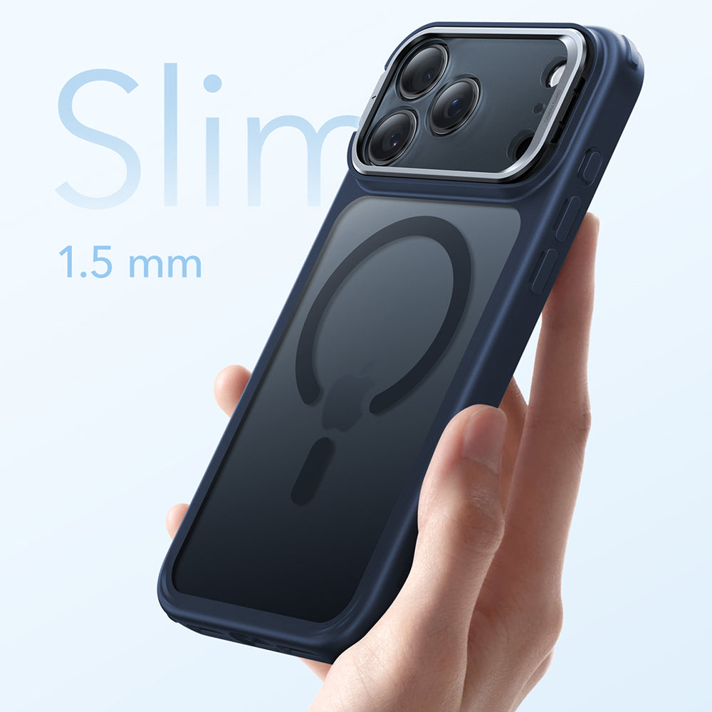 Husa MagSafe pentru Apple iPhone 17 Pro, ESR, Classic Hybrid Kickstand, Albastra Satinata