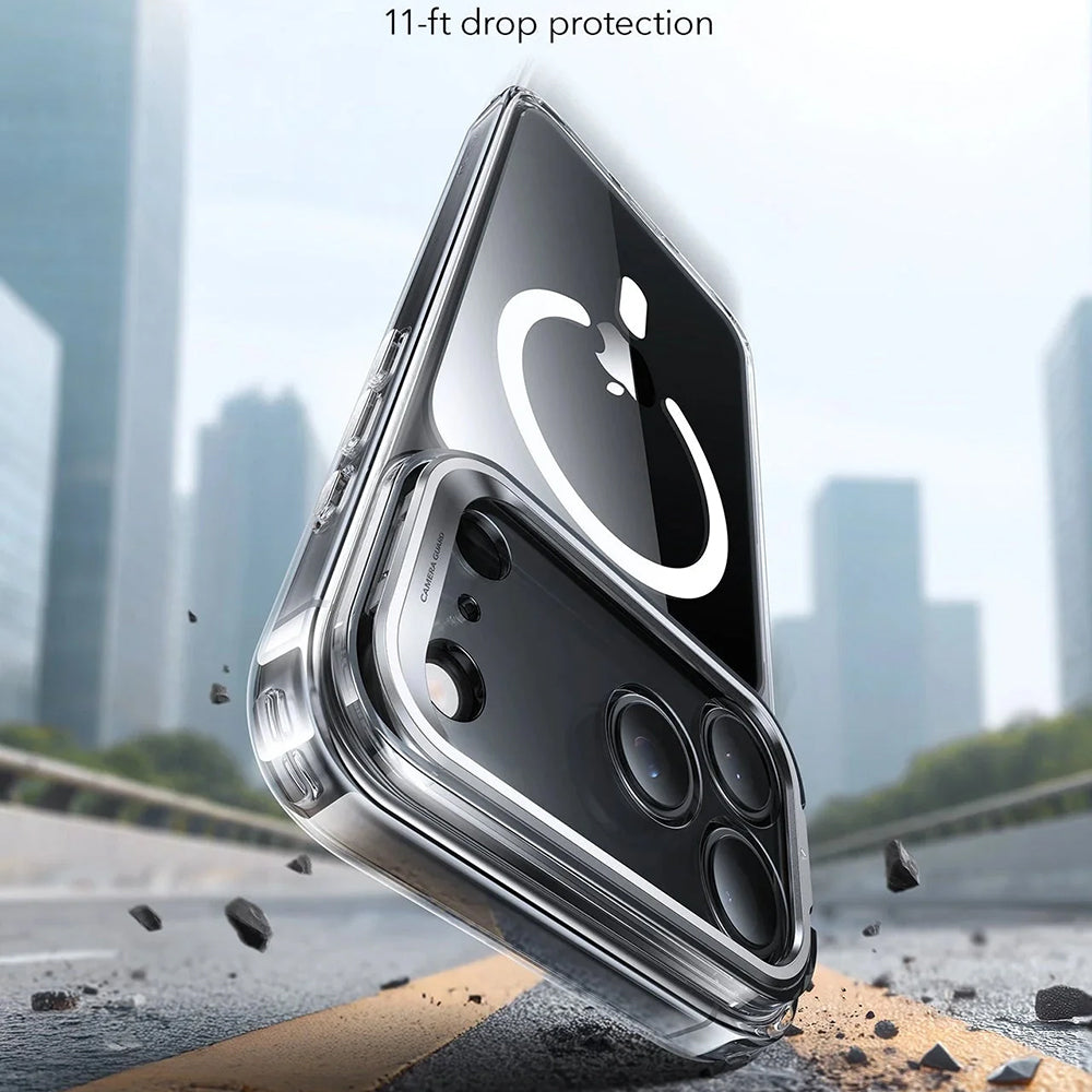 Husa MagSafe pentru Apple iPhone 17 Pro, ESR, Classic Hybrid Kickstand, Transparenta