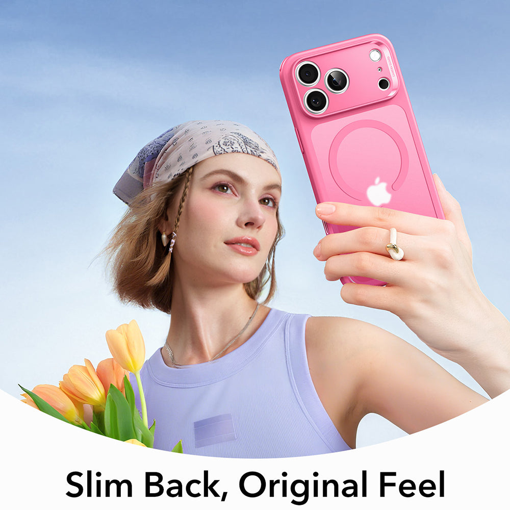 Husa MagSafe pentru Apple iPhone 17 Pro, ESR, Classic Hybrid, Roz Satinata