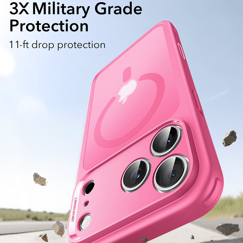 Husa MagSafe pentru Apple iPhone 17 Pro, ESR, Classic Hybrid, Roz Satinata