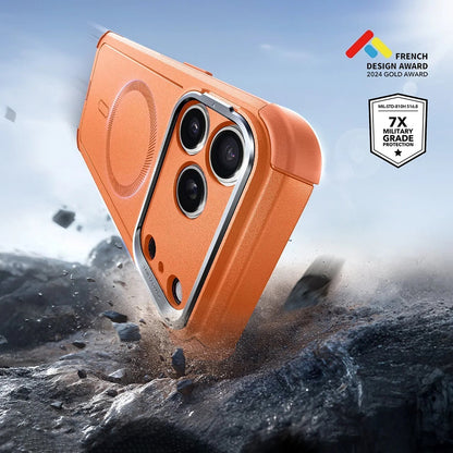 Husa MagSafe pentru Apple iPhone 17 Pro, ESR, Cyber Armor Kickstand, Portocalie