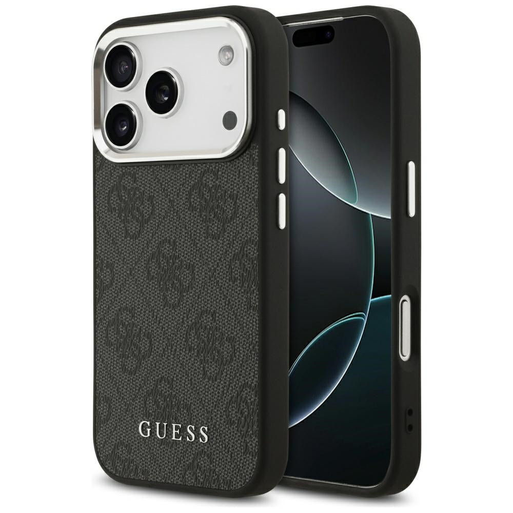 Husa MagSafe pentru Apple iPhone 17 Pro, Guess, 4G Classic Logo, Neagra