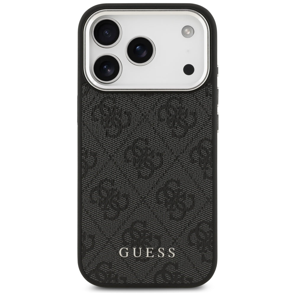 Husa MagSafe pentru Apple iPhone 17 Pro, Guess, 4G Classic Logo, Neagra