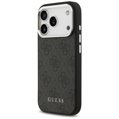 Husa MagSafe pentru Apple iPhone 17 Pro, Guess, 4G Classic Logo, Neagra
