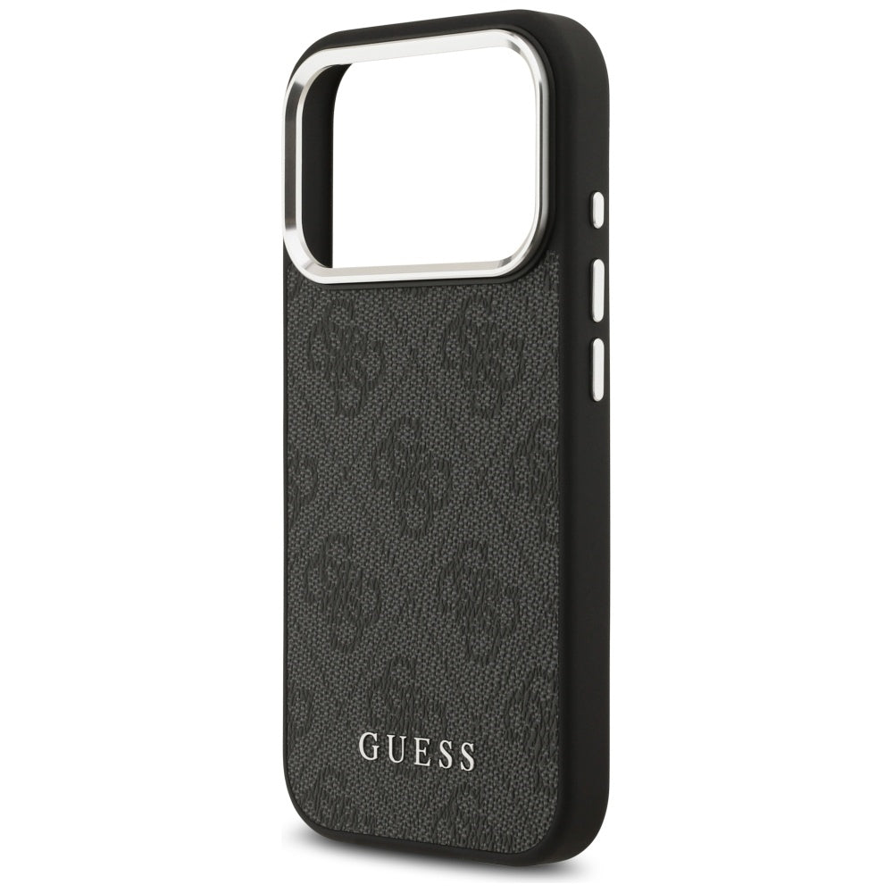 Husa MagSafe pentru Apple iPhone 17 Pro, Guess, 4G Classic Logo, Neagra
