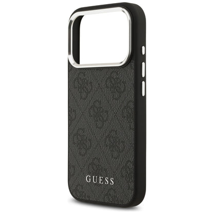 Husa MagSafe pentru Apple iPhone 17 Pro, Guess, 4G Classic Logo, Neagra