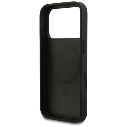 Husa MagSafe pentru Apple iPhone 17 Pro, Guess, 4G Small and Classic Logo, Neagra