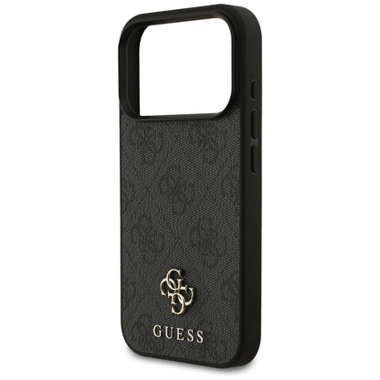 Husa MagSafe pentru Apple iPhone 17 Pro, Guess, 4G Small and Classic Logo, Neagra
