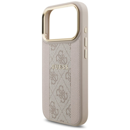 Husa MagSafe pentru Apple iPhone 17 Pro, Guess, 4G Stripe, Roz