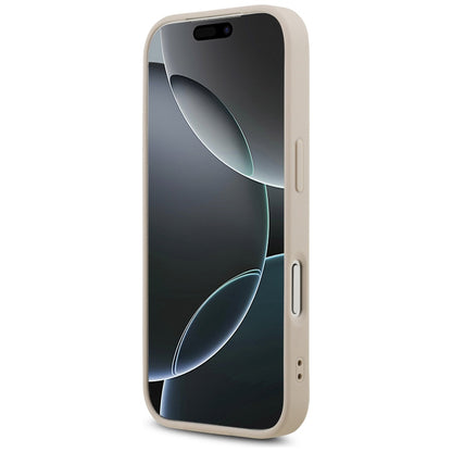 Husa MagSafe pentru Apple iPhone 17 Pro, Guess, 4G Triangle Strass, Roz