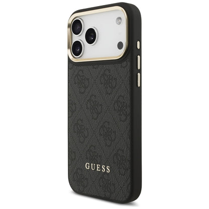 Husa MagSafe pentru Apple iPhone 17 Pro, Guess, Cardslot 4G, Neagra