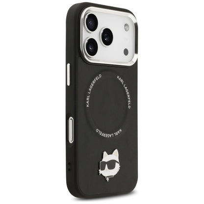 Husa MagSafe pentru Apple iPhone 17 Pro, Karl Lagerfeld, Choupette Pin, Neagra