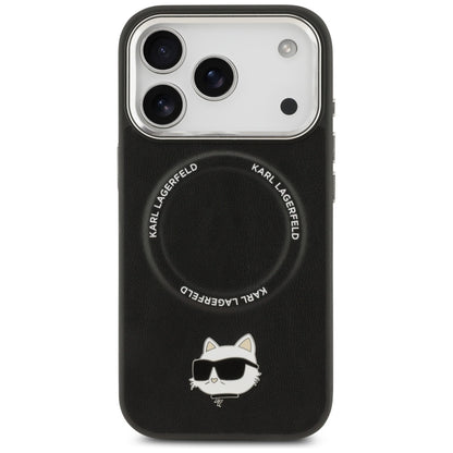Husa MagSafe pentru Apple iPhone 17 Pro, Karl Lagerfeld, Choupette Pin, Neagra