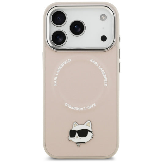 Husa MagSafe pentru Apple iPhone 17 Pro, Karl Lagerfeld, Choupette Pin, Roz