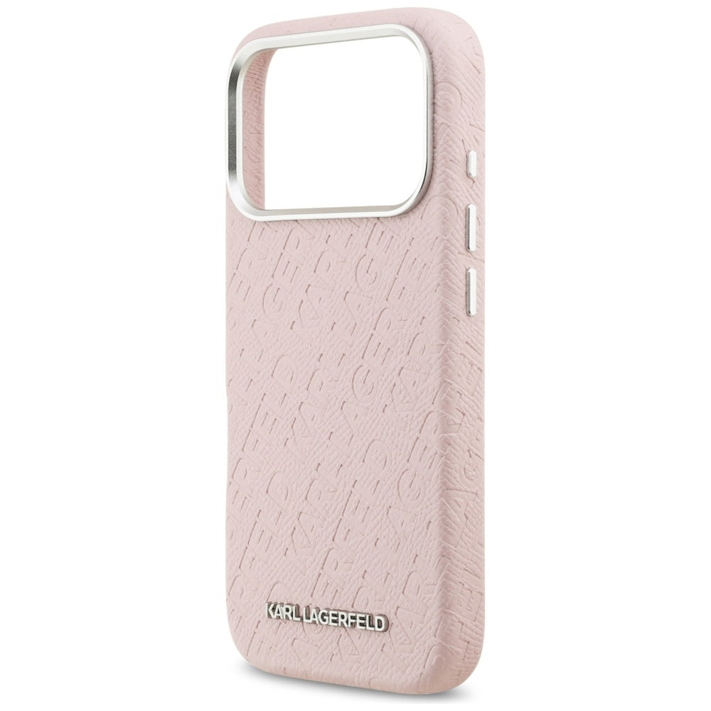 Husa MagSafe pentru Apple iPhone 17 Pro, Karl Lagerfeld, FW Stamped Karl, Roz